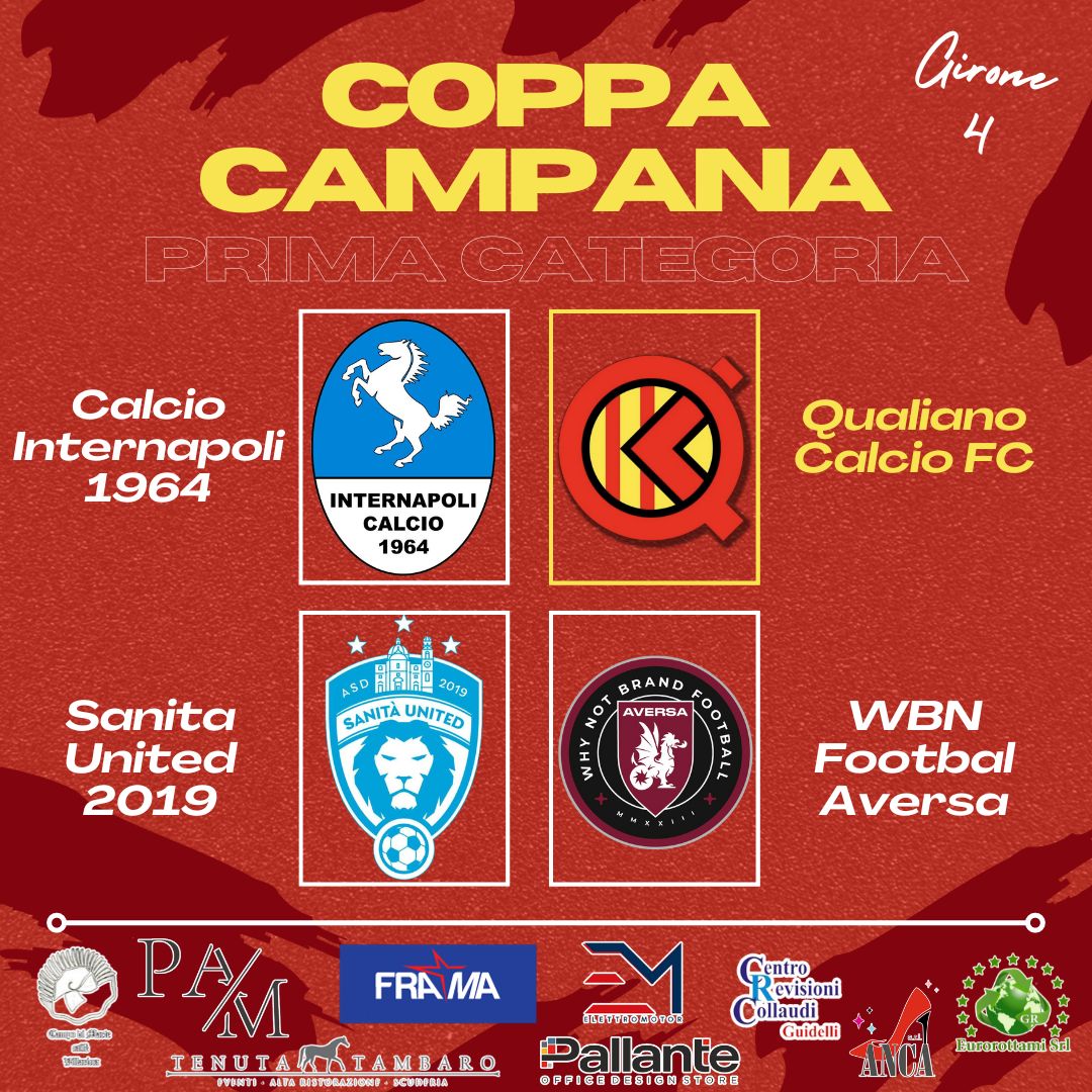 Coppa Campana Prima Categoria, svelati gli avversari del Qualiano